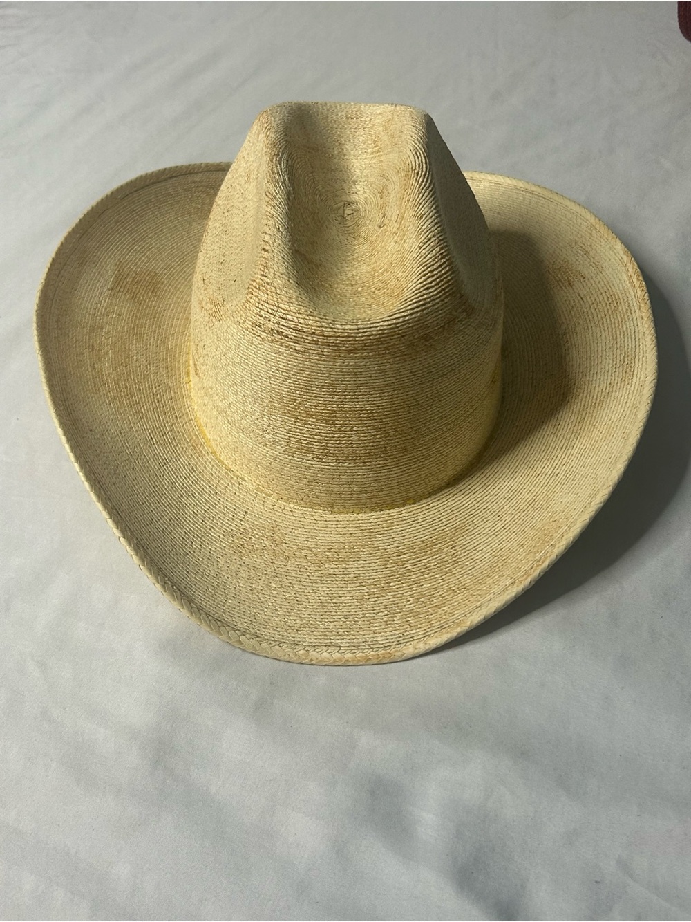 Brixton Limited Palm Straw Wide Brim Western Hat Size M 58cm Natural Rancher